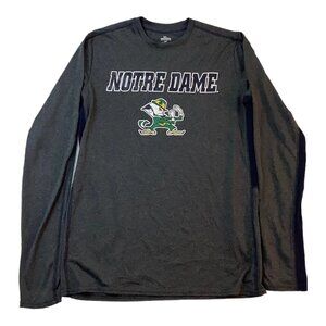 Knights Apparel Notre Dame Fighting Irish Long Sleeve Gray Shirt Mens Size M